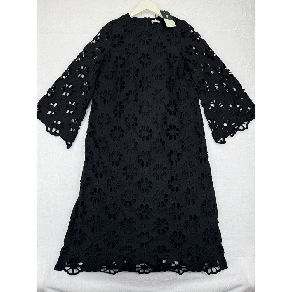 Tuckernuck Black Floral Eyelet Shift Dress